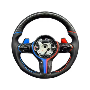 Volante in Fibra di Carbonio Bicolore Rosso e Blu Adatto per <span class=keywords><strong>BMW</strong></span> F10 F30 F11 E90 E70 <span class=keywords><strong>E87</strong></span> E92 <span class=keywords><strong>F20</strong></span> F21 F31 F32 F07 F12 M3 M6 - Product Image 1