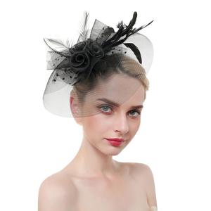 2025 Sinamay Feather Fascinators Hut <span class=keywords><strong>Kentucky</strong></span> <span class=keywords><strong>Derby</strong></span> Church Hochzeits hüte Frauen <span class=keywords><strong>Party</strong></span> Braut Kopfschmuck - Product Image 5