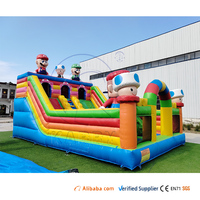 Toboggan gonflable commercial en PVC de grande taille pour enfants, utilisation humide et sèche, pour entreprises de location, château gonflable commercial, toboggan double gonflable
