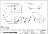 Baignoire de Luxe en Résine Gemei, Moderne, Européenne, Durable, Autoportante, en Pierre Artificielle, pour Villa et Hôtel, Sur Mesure