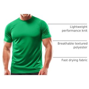 Camiseta Deportiva de Secado Rápido Personalizada para Hombre, Manga Corta, Cuello Redondo, Rendimiento, Gimnasio, Deportes, Corte Regular, 100% Poliéster - Product Image 4
