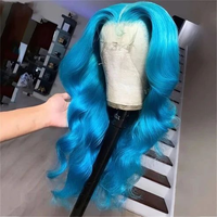 Charmingwig Perruque Lace Frontal 13x4 Light Body Wave 13x6 HD 360blue avec pré-plumage, en cheveux humains colorés bouclés naturels