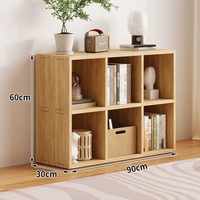 Bibliothèque cubique en bois massif étagère de rangement moderne pour bureau à domicile salle d'étude bibliothèque classeurs naturels avec dos fermé