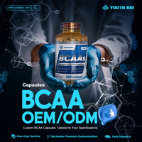 Cápsulas de BCAA 1000mg con Leucina, Isoleucina y Valina para el Apoyo al Entrenamiento de los Amantes del Fitness, Envío Inmediato, 120 Dosis