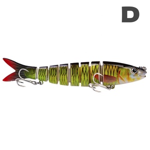 SEASKY 135mm 19G #6 Gancho Plástico ABS 8 Segmentos Cuerpo articulado Hundimiento VIB Pesca de lubina Cebo de natación - Product Image 6