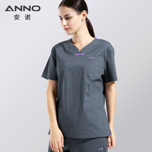 ANNO Design Ensemble de gommage médical extensible et élégant pour femmes Uniformes hautement tissés Tissu Confortable Spandex Médecin de l'hôpital OEM - Product Image 1