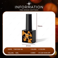 JTING Nouveau Design Vernis Gel Effet Translucide Tortoise Amber, Vernis Gel Effet Cristal Gelée Coquille de Tortue, Personnalisation de Marque OEM/ODM