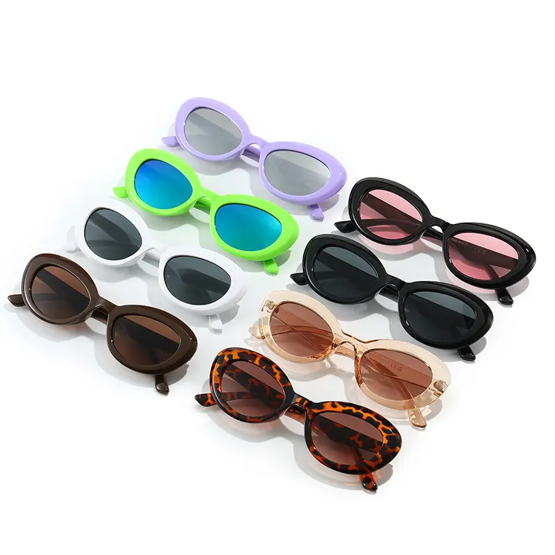 2023 Newest Style Custom Logo Branded Luxury Sunglasses Trend Fashion Plastic Adult Ladies Round Sunglasses Wholesale
