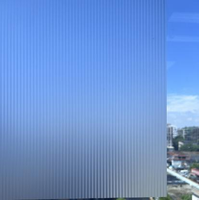 Farbenfrohe 3D Geriffelte Glasfolie 2 Mil Modern Umweltfreundlich Sichtschutz Dekorative Fensterfolien für Wohnung/Wohnzimmer/Büro