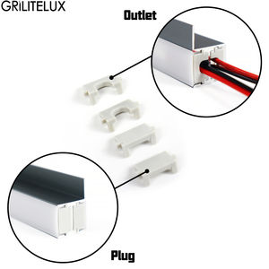 Profilé en aluminium LED encastré double face pour éclairage de rayonnage LED - Product Image 4