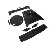 Kit carbone sec quatre pièces style B pour phares, aileron arrière et capot, pour Mercedes-Benz Classe G W465 W464 G63 G500 G400 G450 (modèles 2018 et plus)