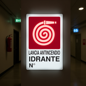 <b>Fire</b> Hydrant Warning Sign 20x30cm <b>LED</b> Illuminated Safety Sign - Product Image 3