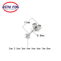 Boucles d'oreilles G23 ASTM F136, ensemble de bijoux en titane, boucles d'oreilles en cristal CZ, oreille sexy, Piercing Cartilage, bijoux pour le corps