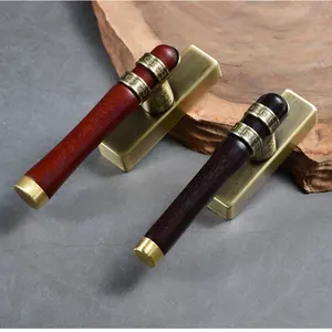 Mahogany+zinc Alloy Casement Window Handle Without Key Window Handle Two-point Lock Sliding Window Handle