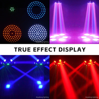 Luz Estroboscópica Móvil de 6 Brazos, 100W RGBW LED RG, Láser, Control DMX y Sonido, Efecto de Iluminación para Escenarios, KTV, Bares, Fiestas y Bodas