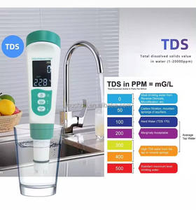เครื่องทดสอบคุณภาพน้ำ5ใน1ความแม่นยำสูง ph/tds/ec/salinity/เครื่องวัดอุณหภูมิขนาดกระเป๋า - Product Image 5