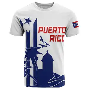 Personalised Puerto Rico Baseball 2024 T-shirts Custom Logo Name Man Sports Tops Tees OEM Wholesale Male Summer O Neck T Shirts