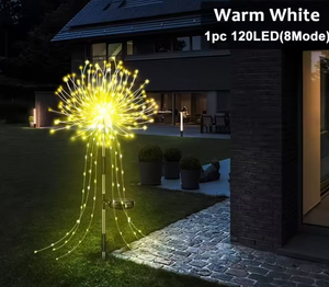 Lampada Solare a LED a Forma di Fuochi d'Artificio <span class=keywords><strong>per</strong></span> Illuminazione Esterna di Giardini e Prati, Lampada Decorativa Natalizia a Forma di Soffione - Product Image 4