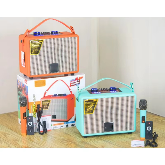 Ready Stock New KTV Fashion 6.5" Outdoor Karaoke Portable Speaker Microphone Strap for 5.3 40W Output Remote Control