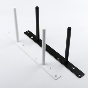 Jinnate Solid Double T Invisible <b>Shelf</b> Support Iron Black Powder Coated <b>For</b> Partition Modern Simple Style - Product Image 2