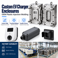 Boîtier en plastique personnalisé pour chargeur de VE, moulage par injection ABS PC, fabricant OEM de moulage par injection