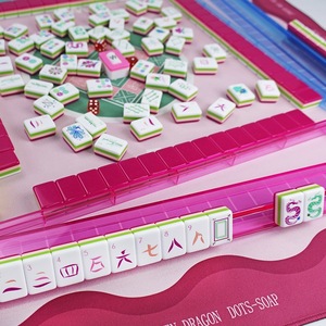 Tuiles de Mahjong en Acrylique Écologiques Multicolores <span class=keywords><strong>à</strong></span> 4 Couches, Gravées <span class=keywords><strong>au</strong></span> Laser, pour <span class=keywords><strong>Poker</strong></span>, Divertissement, Fêtes, Cadeaux, Vente en Gros Premium - Product Image 5
