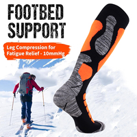 Chaussettes de sport confortables et respirantes en coton 100% avec rembourrage épais bouclé, chaussettes de ski d'hiver pour une performance longue durée et une chaleur optimale