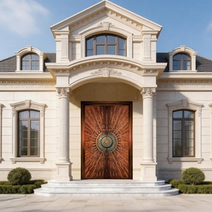 <span class=keywords><strong>Porte</strong></span> <span class=keywords><strong>d</strong></span>'<span class=keywords><strong>entrée</strong></span> <span class=keywords><strong>de</strong></span> villa en cuivre forgé à la main avec incrustation cloisonné, design personnalisé, insonorisée, isolée, avec serrure intelligente, ignifuge et sécurisée - Product Image 5