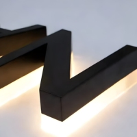 DakeSign Factory Wholesale Custom Halo Backlit LED 3D Channel Letter Metal Sign Commercial Building Advertising Lighting