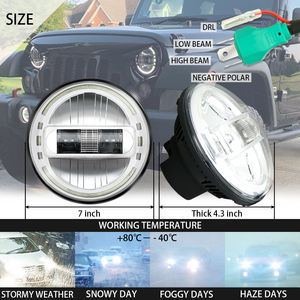 DOT approvato KINGKONG LED Headlight con angel eye led di <span class=keywords><strong>Angelo</strong></span> 7 pollici rotonda halo faro per jeep wrangler jk - Product Image 3