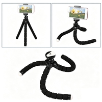 Trépied flexible de taille moyenne avec adaptateur pour caméra d'action, mini trépied pliable pour caméra d'action et smartphones