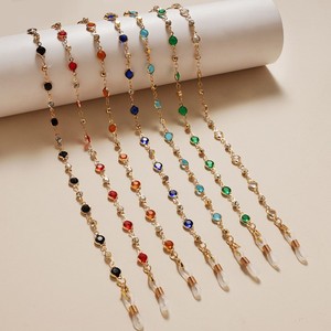 Chaîne de <span class=keywords><strong>lunettes</strong></span> colorée en perles et strass métalliques, <span class=keywords><strong>cordon</strong></span> <span class=keywords><strong>pour</strong></span> <span class=keywords><strong>lunettes</strong></span> de soleil, collier de perles de cristal <span class=keywords><strong>pour</strong></span> femmes, <span class=keywords><strong>cordon</strong></span> de masque facial - Product Image 4