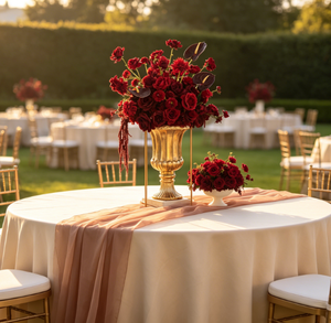 Centrotavola di Lusso con Sfere Floreali di Rose Rosse Bordeaux e Anthurium, Fiori Artificiali in Seta Profumati Fatti a Mano - Product Image 1
