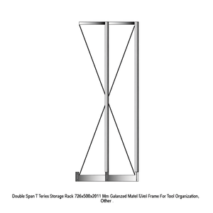 Fami Double Span Tr Series <b>Storage</b> Rack 726x500x2010 Mm Galvanized <b>Metal</b> Frame For Tool Organization - Product Image 3