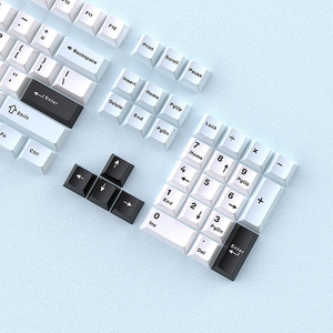 Venta al por mayor azul blanco y negro pequeño conjunto completo DIY dos colores PBT Keycaps personalizado MX Compatible Teclado mecánico - Product Image 3