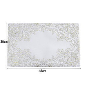 Salvamanteles Rectangular de Encaje Calado Estilo Europeo de Lujo Ligero, Antideslizante, Ecológico, <span class=keywords><strong>Aislante</strong></span> del Calor, Estilo Occidental - Product Image 5