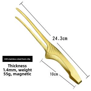 Pinzas de cocina japonesa de acero inoxidable 304 <span class=keywords><strong>para</strong></span> barbacoa coreana, pan, barbacoa, parrilla <span class=keywords><strong>para</strong></span> bistec, herramienta de Metal duradera - Product Image 4