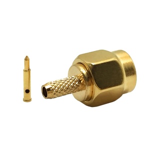 ขั้วต่อทองเหลืองชุบทองแบบ SMA ตัวผู้ สำหรับสาย RG316 RG174 VSWR สูงสุด 1.35 พร้อมเ<span class=keywords><strong>ก</strong></span>ลียว Au ชุบทองสำหรับหน้าสัมผัสภายนอก - Product Image 2