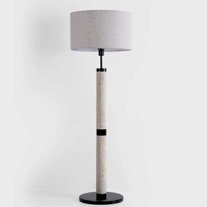 Lámpara de pie QIANXI de travertino, 220V, LED, E26, con interruptor, para sala de estar, dormitorio, estudio, iluminación ambiental - Product Image 4