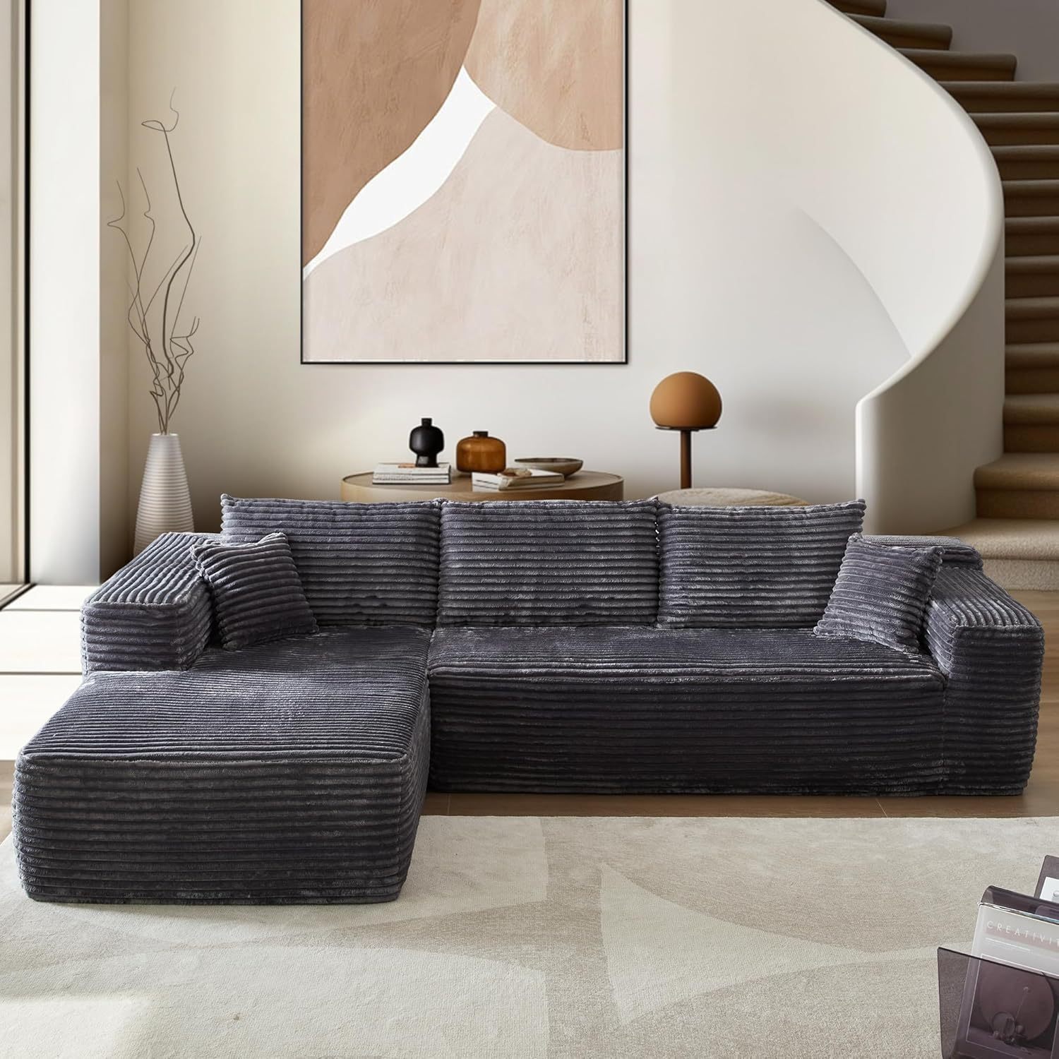 Chaise longue grise (côté gauche)