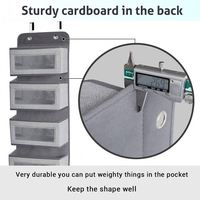 Sac de rangement suspendu personnalisable en non-tissé sérigraphié pour porte, sac de rangement multicouche suspendu pour armoire