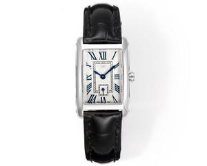Montre à quartz rectangulaire élégante et luxueuse de haute qualité avec bracelet en cuir, résistante à l'eau, style sport et affaires, cadran à aiguilles - Product Image 3