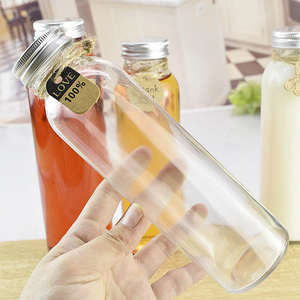 Wholesale Round <b>Glass</b> <b>Bottle</b> 250ml 300ml 350ml 500ml Beverage <b>Glass</b> <b>Bottle</b> clear <b>Glass</b> Juice <b>Milk</b> <b>Bottle</b> - Product Image 2
