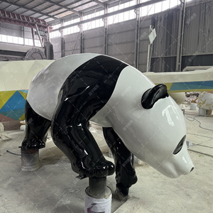 Escultura de Panda Gigante de Fibra de Vidrio para Exteriores, Figura de Animal Hecha a Mano para Montar en el Suelo 6175 - Product Image 2