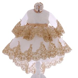 Vestidos de Fiesta Modernos de Encaje y Gasa con Estampado Floral sin Mangas y Cuello Redondo para Bebés Niñas de 1 Año, Venta al por Mayor - Product Image 5