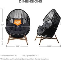 Danlong - Vente flash - Meubles d'intérieur et d'extérieur - Fabricant de balançoires suspendues en rotin pour patio avec support en métal