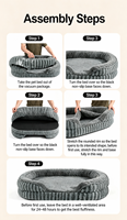 Coussin de lit pour chien et chat en mousse à mémoire de forme, grand format, chaud pour l'hiver, matelas doux et confortable, utilisation en intérieur, amovible et lavable, accessoires pour animaux de compagnie