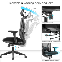 Chine usines de meubles moderne ordinateur maille directeur chaises de bureau ergonomie chaise de bureau réglable