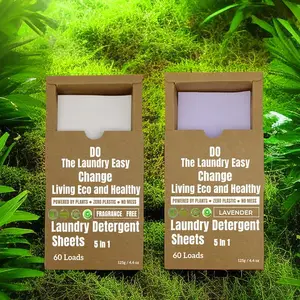 Wholesale laundry Soap Paper sheet Eco-friendly Biodegradable Clothes Natural Plant Laundry Detergent Washing Paper