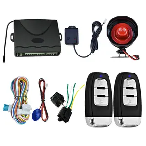 One way Remote Control Car alarm with shock sensor Remote trunk release Anti-hijacking customized box logo car alarm system